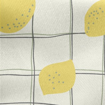 Sour Lemon And Twisted Lattice Jersey Backed Fleece