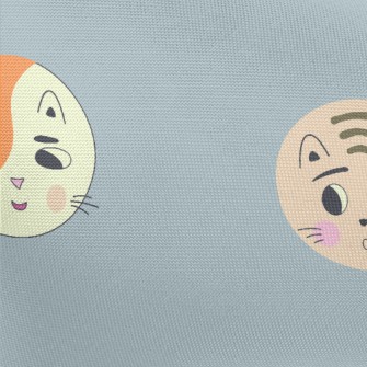Round Cute Cat Pongee