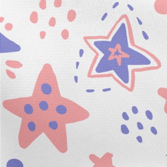 Pink And Purple Stars Of Vario Pongee