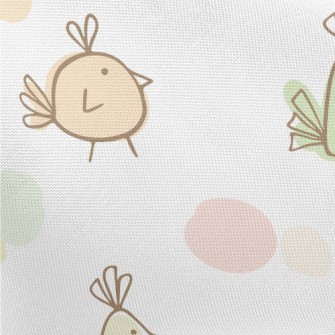 Cute Birds Of Different Shapes Pongee