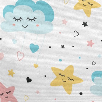 The Moon And Stars Sleeping Pe Pongee