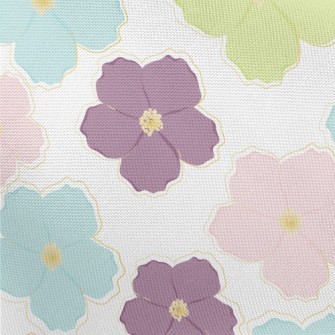 Pastel Colored Flowers Pongee