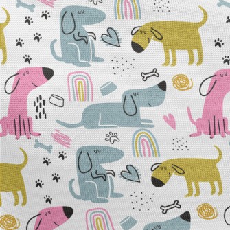 Funny Color Block Dog Pongee