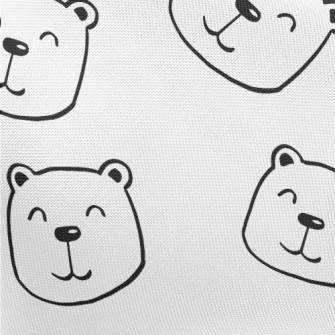 Simple Smiling Bear Pongee