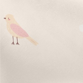 Pink And Orange Flying Bird Pongee