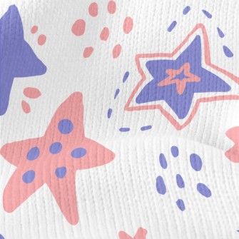 Pink And Purple Stars Of Vario Stretch Jersey