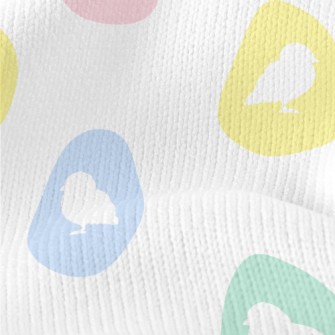 Chicks In Pastel Colored Eggs Stretch Jersey