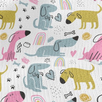 Funny Color Block Dog Stretch Jersey
