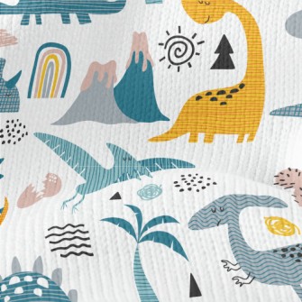 Cute Hand Drawn Dinosaur Stretch Jersey