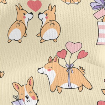 Cute Round Corgi Stretch Jersey