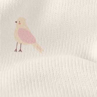 Pink And Orange Flying Bird Stretch Jersey