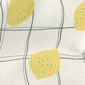 Sour Lemon And Twisted Lattice Stretch Jersey