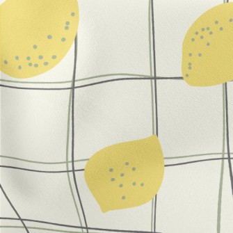 Sour Lemon And Twisted Lattice Lightweight Cotton Poplin