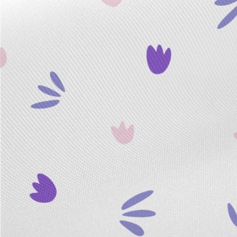 Pink And Purple Floral Graphic Midweight Cotton Poplin