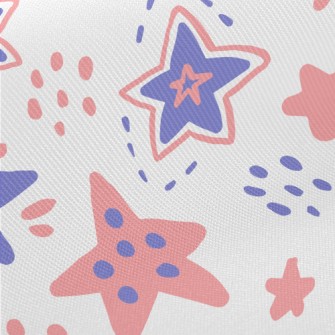 Pink And Purple Stars Of Vario Midweight Cotton Poplin