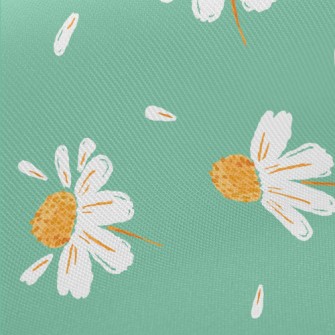 Realistic Daisy And Petals Midweight Cotton Poplin
