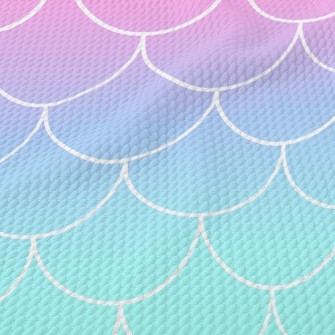 Gradient Mermaid Scales Birdseye Piqué