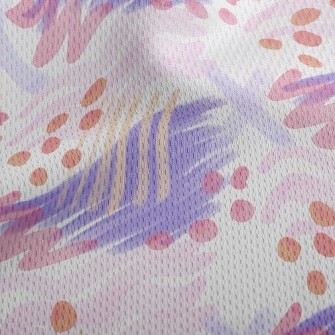 Abstract Dots Lines Athletic Mesh Flat Back