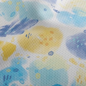 Sfumato Abstract Watercolor Athletic Mesh Flat Back