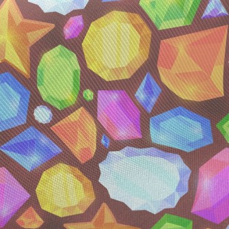 Dazzling Shaped Gems Twill