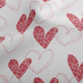 Lines Depict Love Athletic Mesh Flat Back