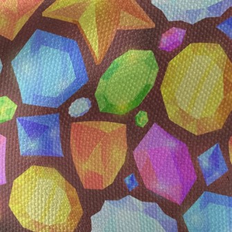 Dazzling Shaped Gems Waterproof Canvas
