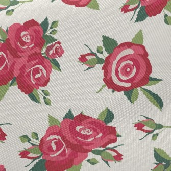 Bright Big Rose Twill