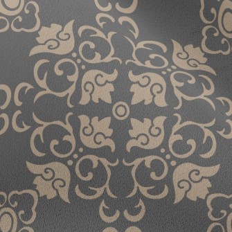 Retro Flower-shaped Damask Chiffon