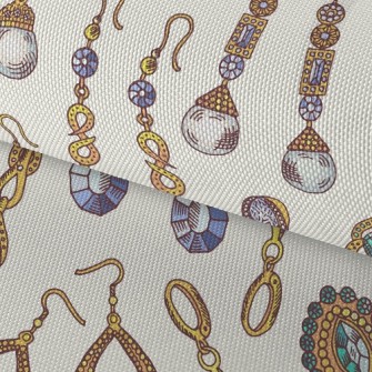 Gold Edge Crystal Earrings Waterproof Oxford