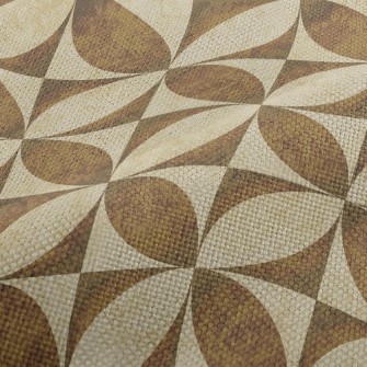 Flower-shaped Oval Damask Performance Linen