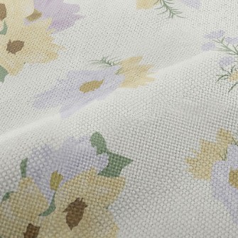 Gentle Bicolor Flowers Performance Linen