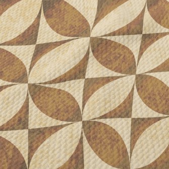 Flower-shaped Oval Damask Birdseye Piqué