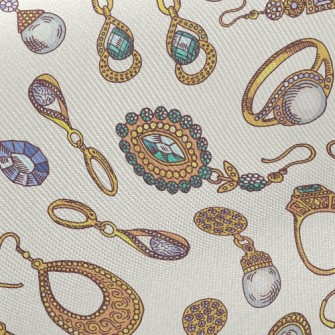 Gold Edge Crystal Earrings Twill