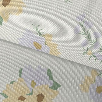 Gentle Bicolor Flowers Waterproof Oxford