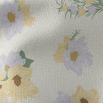 Gentle Bicolor Flowers Waterproof Canvas