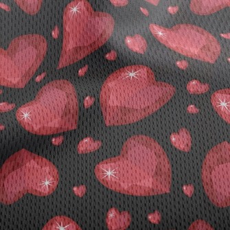 Bright Three-dimensional Love  Athletic Mesh Flat Back