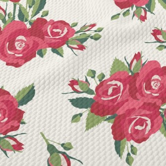 Bright Big Rose Birdseye Piqué