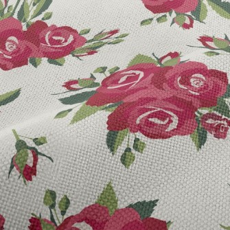 Bright Big Rose Performance Linen