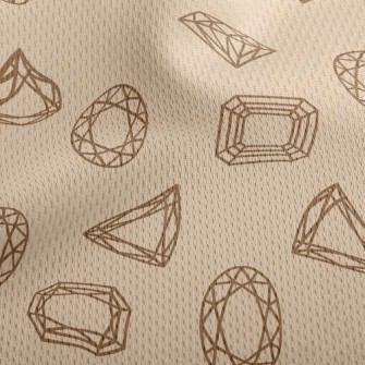 Simple Crystal Gem Athletic Mesh Flat Back