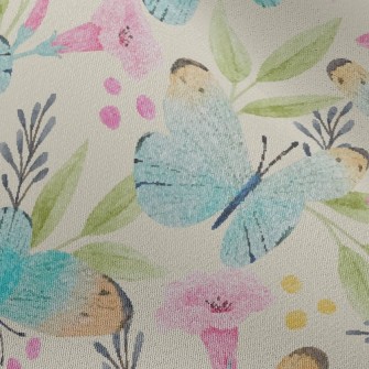 Watercolor Beautiful Butterfly Chiffon