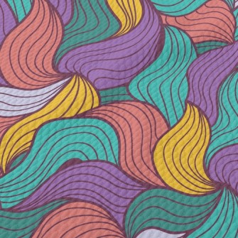 Colorful Lines Birdseye Piqué
