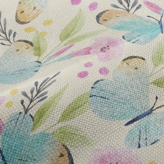 Watercolor Beautiful Butterfly Performance Linen