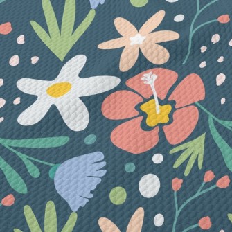 Tropical Rainforest Hibiscus F Birdseye Piqué