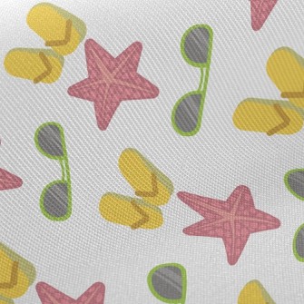 Beach Shoes Glasses Starfish Twill