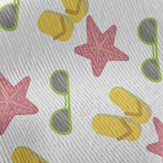 Beach Shoes Glasses Starfish Standard Corduroy