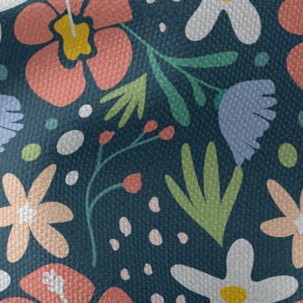 Tropical Rainforest Hibiscus F Waterproof Canvas