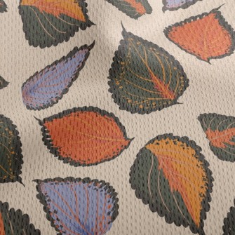 Fantasy Bicolor Leaves Athletic Mesh Flat Back