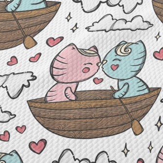 Boating And Kissing The Cat Birdseye Piqué