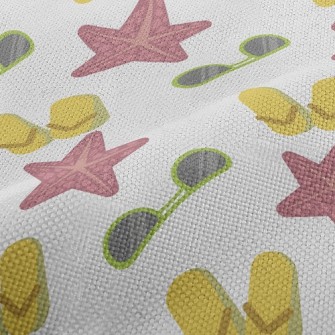 Beach Shoes Glasses Starfish Performance Linen