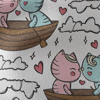 Boating And Kissing The Cat Waterproof Canvas